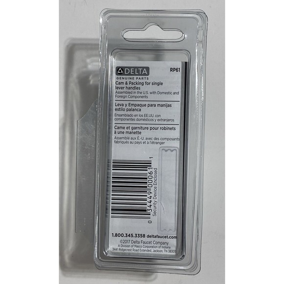 Delta RP61 Cam & Packing Assembly Part For Single Lever Genuine Authentic NEW - Picture 2 of 6